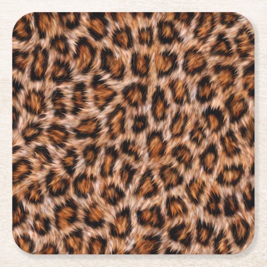 Pelzmuster Rechteckiger Pappuntersetzer (Vorderseite)