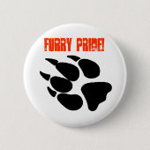 Pelzstolz Pawprint Knopf Button (Vorderseite)