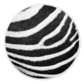 Pelzstreifen aus schwarz-weiß Imitaten Zebra Print Keramikknauf (Vorderseite)