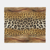 Pelzstruktur: Fuchs und Leopard. Fleecedecke (Vorderseite (Horizontal))