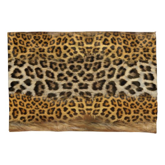 Pelzstruktur: Fuchs und Leopard. Kissenbezug (Vorderseite)
