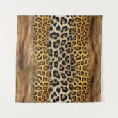 Pelzstruktur: Fuchs und Leopard. Wandteppich (Vorderseite (Horizontal))