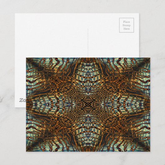 Pelztiermuster Postkarte (Vorne/Hinten)