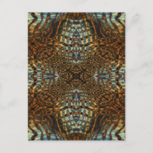 Pelztiermuster Postkarte