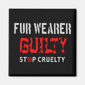 Pelzträger schuldig magnet (Vorne)