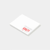 Pelzträger schuldig post-it klebezettel (angewinkelt)