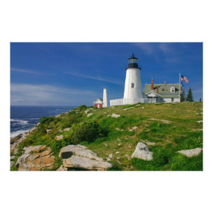 Pemaquid Leuchtturm, Maine, USA Fotodruck