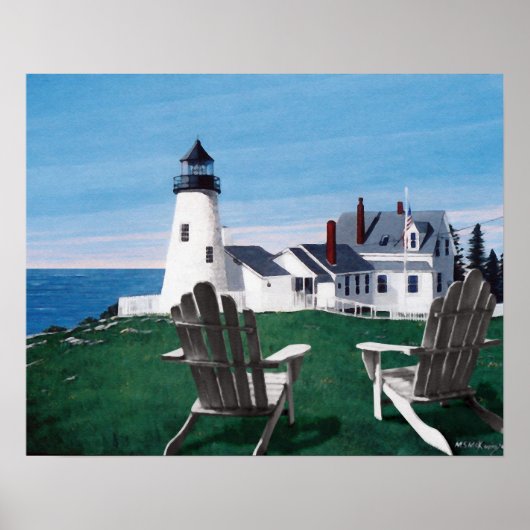 Pemaquid Licht und zwei Stühle Giclee Print/Poster Poster (Vorne)