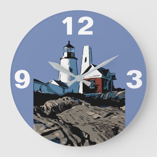 PEMAQUID LIGHT-PUNKT GROßE WANDUHR (Vorderseite)