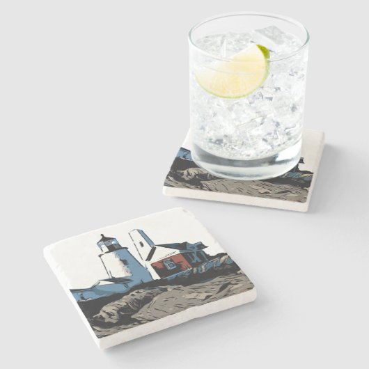 PEMAQUID LIGHT-PUNKT STEINUNTERSETZER (Seitenansicht)