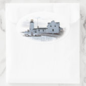 Pemaquid Lighthouse Ovaler Aufkleber (Tasche)