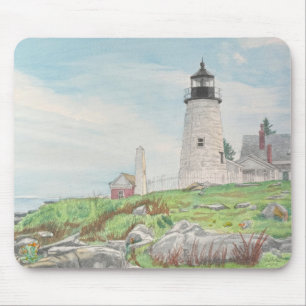 Pemaquid Point Aquarell Mousepad