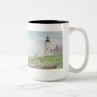 Pemaquid Point Aquarell Zweifarbige Tasse