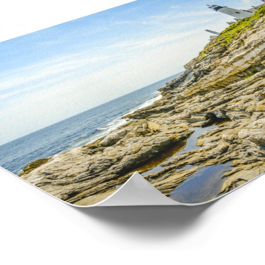 Pemaquid Point Coastal Maine Lighthouse Poster (Ecke)
