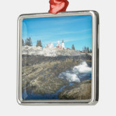Pemaquid Point Leuchtturm 14 Silbernes Ornament (Links)