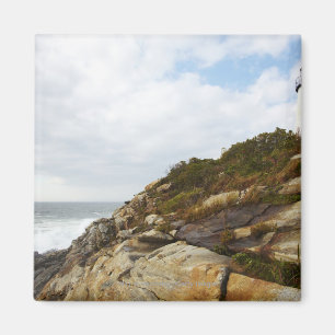 Pemaquid Point Leuchtturm auf einer Felshälfte Magnet