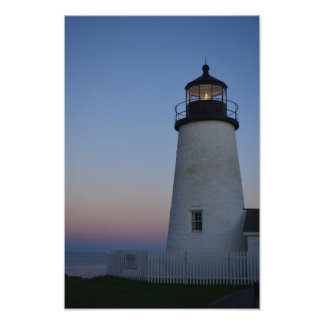 Pemaquid Point Leuchtturm bei Sonnenuntergang Fotodruck