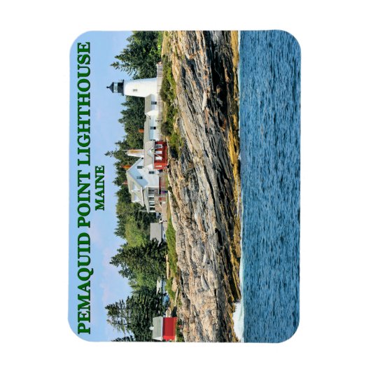 Pemaquid Point Leuchtturm, Maine Magnet (Vertikal)