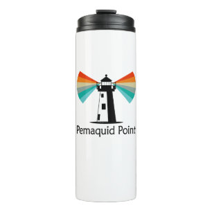 Pemaquid Point Leuchtturm Regenbogen Thermosbecher