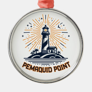 Pemaquid Point Leuchtturm Sonnenaufgang Ornament Aus Metall