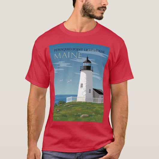 Pemaquid Point Leuchtturm T-Shirt (Vorderseite)