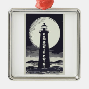 Pemaquid Point Light Mond Ornament Aus Metall