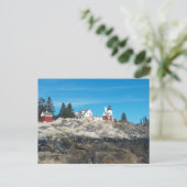 Pemaquid Point Lighthouse 4 Postkarte (Stehend Vorderseite)