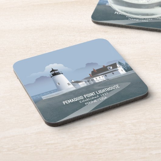 Pemaquid Point Lighthouse Getränkeuntersetzer (Linke Seite)