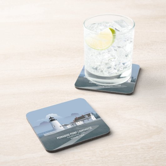 Pemaquid Point Lighthouse Getränkeuntersetzer (Rechte Seite)