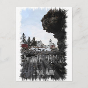 Pemaquid Point Lighthouse in Bristol, Maine Postkarte