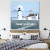 Pemaquid Point Lighthouse Leinwanddruck (Insitu (Schlafzimmer))