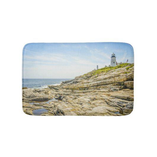 Pemaquid Point Lighthouse Maine Badematte (Vorderseite)
