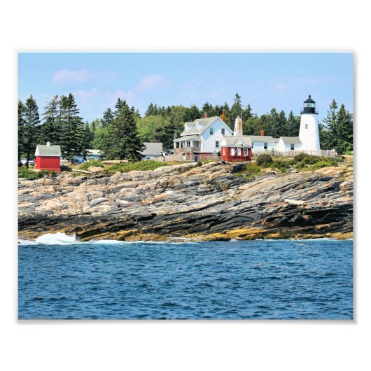 Pemaquid Point Lighthouse Maine Foto Print (Vorne)
