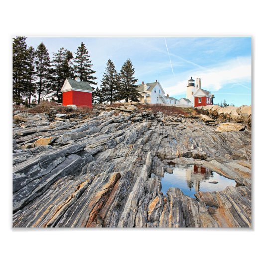 Pemaquid Point Lighthouse Maine Foto Print (Vorne)