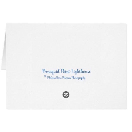 Pemaquid Point Lighthouse Maine Grußkarte (Rückseite Horizontal)