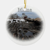 Pemaquid Point Lighthouse Maine Keramik Ornament (Vorne)