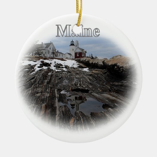 Pemaquid Point Lighthouse Maine Keramik Ornament (Vorne)