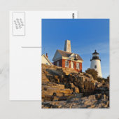 Pemaquid Point Lighthouse, Maine Postkarte (Vorne/Hinten)
