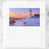 Pemaquid Point Lighthouse, Maine Rechteckiger Aufkleber (Tasche)