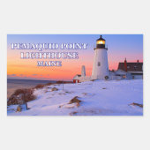 Pemaquid Point Lighthouse, Maine Rechteckiger Aufkleber (Vorderseite)