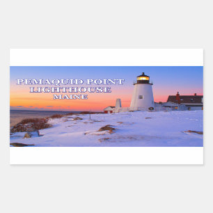 Pemaquid Point Lighthouse, Maine Rechteckiger Aufkleber