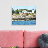 Pemaquid Point Lighthouse Maine Wrapped Canvas Leinwanddruck (Insitu (Wohnzimmer))