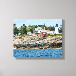 Pemaquid Point Lighthouse Maine Wrapped Canvas Leinwanddruck