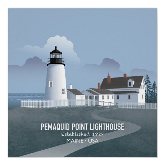 Pemaquid Point Lighthouse Poster (Vorderseite)