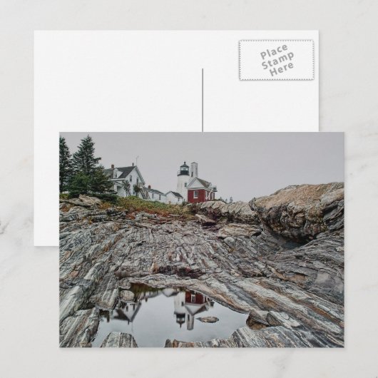 Pemaquid Point Lighthouse Postkarte (Vorne/Hinten)
