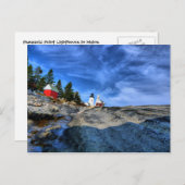 Pemaquid Point Lighthouse Postkarte (Vorne/Hinten)