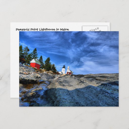 Pemaquid Point Lighthouse Postkarte (Vorne/Hinten)
