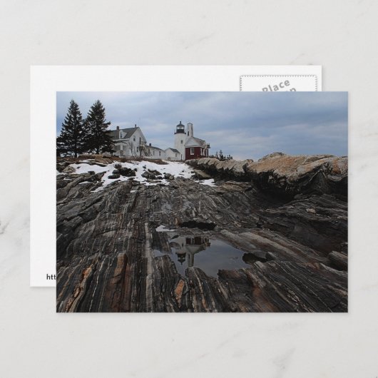 Pemaquid Point Lighthouse Postkarte (Vorne/Hinten)