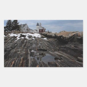 Pemaquid Point Lighthouse Rechteckiger Aufkleber