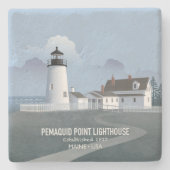 Pemaquid Point Lighthouse Steinuntersetzer (Vorderseite)